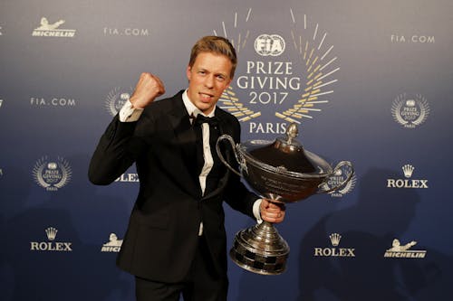 Thed Björk and Cyan Racing receive World Champion trophies at legendary FIA prize giving ceremony