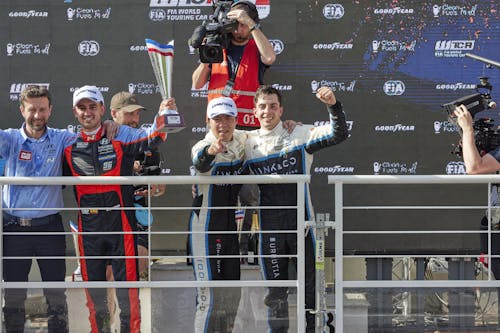 ​Lynk & Co Cyan Racing opens podium account in eventful Pau-Ville WTCR opener